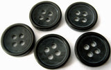 B0566 15mm Tonal Navy Soft Sheen 4 Hole Button - Ribbonmoon