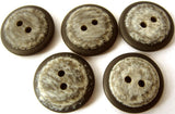 B0624 19mm Black and Frosted Greys Stone Sheen 2 Hole Button - Ribbonmoon