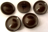 B0748 19mm Cuban Brown Glossy Shank Button with a Domed Centre - Ribbonmoon