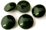 B0775 16mm Deep Forest Green Glossy Slightly Domed Shank Button - Ribbonmoon