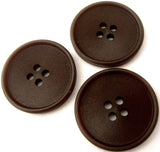 B0793 25mm Dark Brown Matt Centre 4 Hole Button - Ribbonmoon