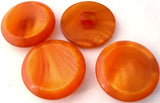 B0797 23mm Tonal Burnt Marigold Polyester Shank Button - Ribbonmoon