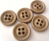 B0812 19mm Dusky Beige Matt Centre 4 Hole Button - Ribbonmoon