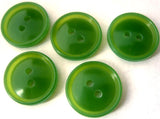 B0850 16mm Dull Emerald Nylon 2 Hole Button - Ribbonmoon