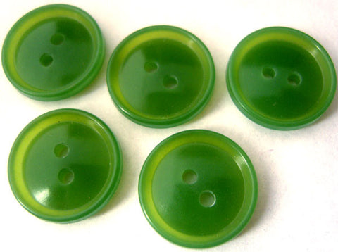 B0850 16mm Dull Emerald Nylon 2 Hole Button - Ribbonmoon