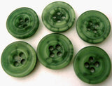 B0881 15mm Tonal Greens Bone Sheen 4 Hole Button - Ribbonmoon