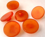 B0911 14mm Autumn Orange Tonal Shimmer Polyester Shank Button