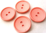 B0932 23mm Rose Pink Matt Centre 2 Hole Button - Ribbonmoon