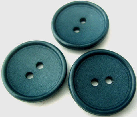 B0938 23mm Deep Cerulean Blue Matt Centre 2 Hole Button - Ribbonmoon