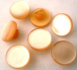 B0966 11mm Pale Orange Polyester Shank Button - Ribbonmoon