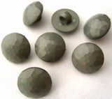 B11616 11mm Mid Grey Domed Honeycomb Shank Button - Ribbonmoon