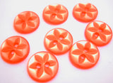 B10108 11mm Coral 2 Hole Polyester Star Button
