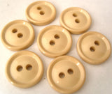 B1023 14mm Antique Cream Glossy 2 Hole Button - Ribbonmoon