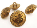 B10287 23mm Antique Bronze Gilded Poly Heavily Domed Shank Button