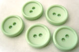 B1043 16mm Pale Mint Green Matt Centre 2 Hole Button - Ribbonmoon