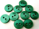 B15927 10mm Jade Green Polyester Shirt Type 2 Hole Button