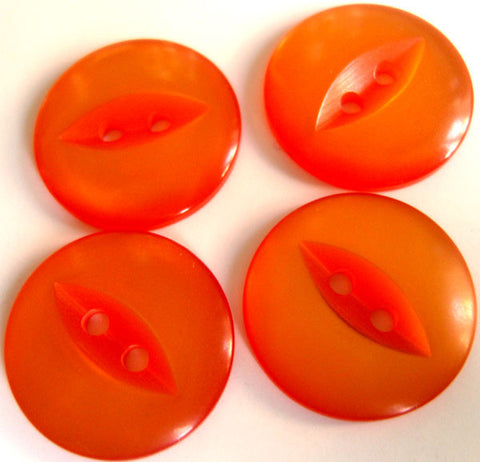 B10911 19mm Dusky Orange 2 Hole Polyester Fish Eye Button - Ribbonmoon