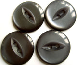 B10915 19mm Dark Grey Polyester Fish Eye 2 Hole Button - Ribbonmoon