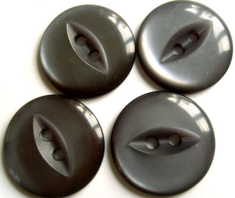 B10915 19mm Dark Grey Polyester Fish Eye 2 Hole Button - Ribbonmoon