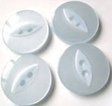 B10923 19mm Pale Sky Blue Polyester Fish Eye 2 Hole Button - Ribbonmoon