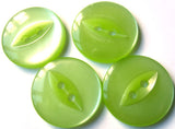 B10926 19mm Lime Green 2 Hole Polyester Fish Eye Button - Ribbonmoon