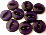 B1095 11mm Deep Purple 2 Hole Polyester Fish Eye Button - Ribbonmoon
