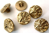 B1138 15mm Antique Bronze Gilded Poly Textured Shank Button - Ribbonmoon