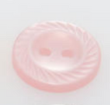 B11500 16mm Pale Pink Polyester Mill Edge 2 Hole Button