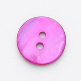 B11643 18mm Cerise Pink Akoya Shell 2 Hole Button