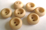 B12666 11mm Beige Cream Chunky Bone Sheen 2 Hole Button - Ribbonmoon