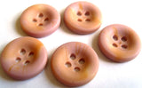 B12677 16mm Pale Dusky Pink Bone Sheen 4 Hole Button - Ribbonmoon