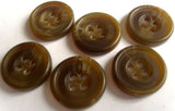 B12705 15mm Tonal Drab Brown Olive Bone Sheen 4 Hole Button