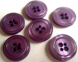 B12726 15mm Purple Violet Pearlised Surface 4 Hole Button - Ribbonmoon