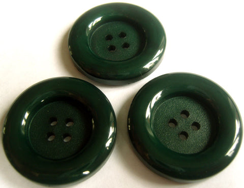 B12738 32mm Holly Green Gloss and Matt 4 Hole Button - Ribbonmoon