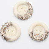 B16652 19mm Natural and Dark Brown Aaran Bone Sheen 2 Hole Button