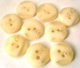 B13500 11mm Ivory Cream and Ice Bone Sheen 2 Hole Button