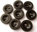 B1288 11mm Black Gloss 2 Hole Button - Ribbonmoon