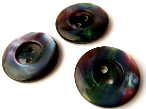 B12916 20mm Shimmery Iridescent Two Hole Button