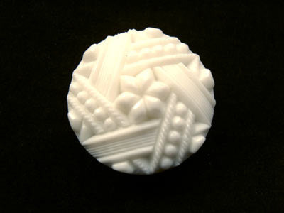 B12934 23mm White Textured Shank Button - Ribbonmoon