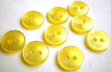 B13006 10mm Yellow Polyester Shirt Type 2 Hole Button - Ribbonmoon