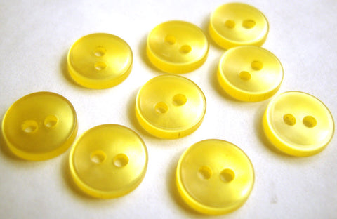B13006 10mm Yellow Polyester Shirt Type 2 Hole Button - Ribbonmoon
