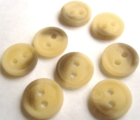 B13012 11mm Natural Cream and Beige Grey 2 Hole Button - Ribbonmoon