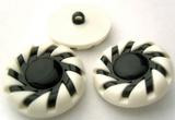 B13020 25mm Black and White Shank Button - Ribbonmoon