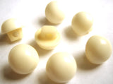 B13024 11mm Ivory Cream Glossy Half Ball Shank Button - Ribbonmoon