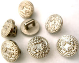 B1334L 10mm Silver Gilded Poly Textured Shank Button