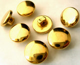 B1337 11mm Gold Plated Metal Alloy Blazer Type Shank Button - Ribbonmoon