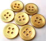 B1341C 14mm Gold Gilded Poly 4 Hole Buttons - Ribbonmoon