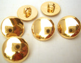 B13604 15mm Gold Gilded Poly Plain Blazer Shank Button