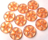 B13619 11mm Dusky Apricot Tint 2 Hole Polyester Star Button - Ribbonmoon