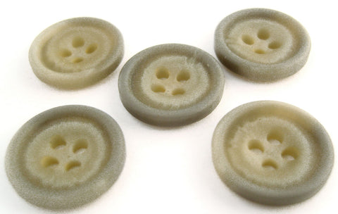 B13934 15mm Tonal Grey Bone Sheen Four Hole Button